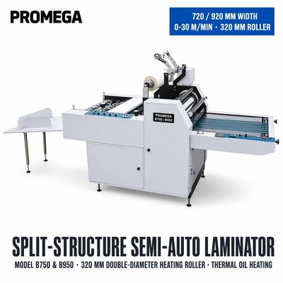 30m/min 속도 920mm 최대 폭 1800kg 무게의 반자동 사전 코팅 필름 라미네이팅 기계